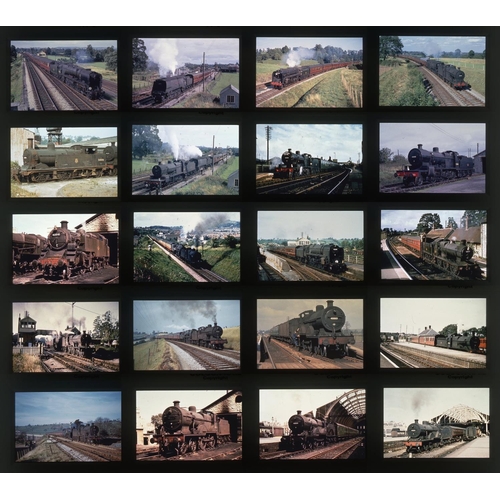 569 - Railway. B.R. Steam. A good collection of approx. 295 x 35mm, DUPLICATE, colour slides. The slides a... 