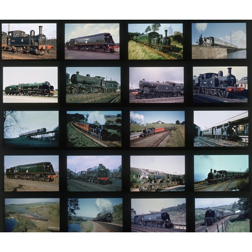 571 - Railway. B.R. Steam. A good collection of approx. 410 x 35mm, DUPLICATE, colour slides. The slides a... 