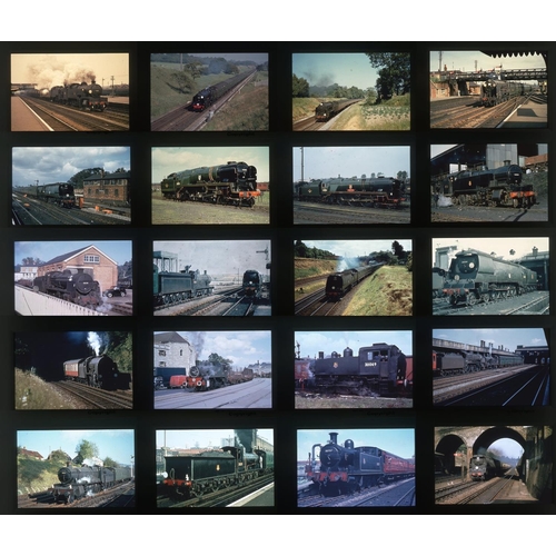 572 - Railway. B.R. Steam. A good collection of approx. 417 x 35mm, DUPLICATE, colour slides. The slides a... 