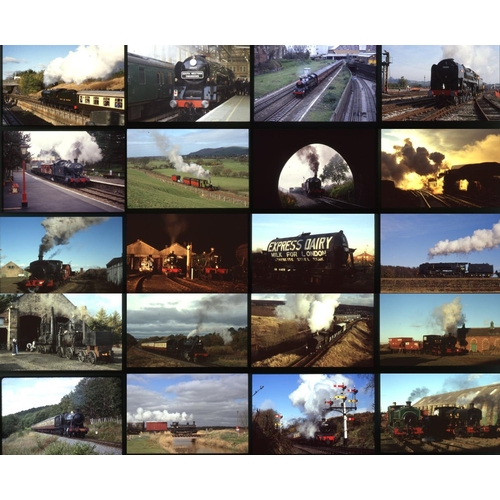 585 - Railway. Heritage Railways. A collection of mostly  Fujichrome 35mm colour slides, housed in a plast... 