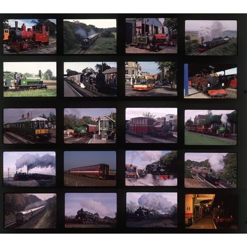 595 - Railway. Preserved Steam. A collection of approx. 400 x 35mm, colour slides, on Kodak and Fuji film ... 