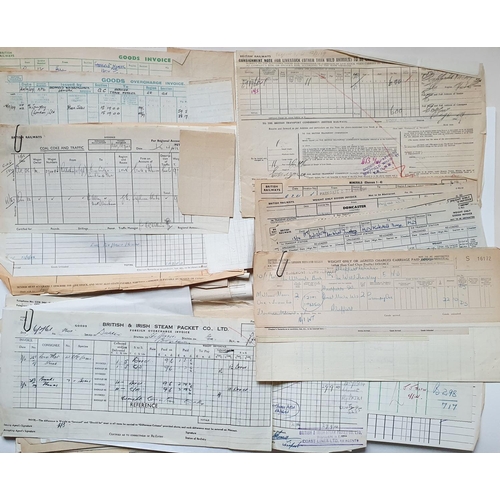 597 - Railway. Paper Railwayana. A folder with approx. 200 individual British Railways invoices, receipts ...