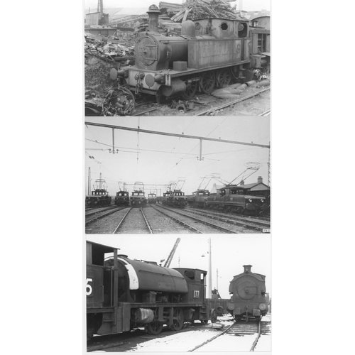 63 - Railway. Industrial. A very good assortment of approx. 400, black and white, postcard and smaller si... 