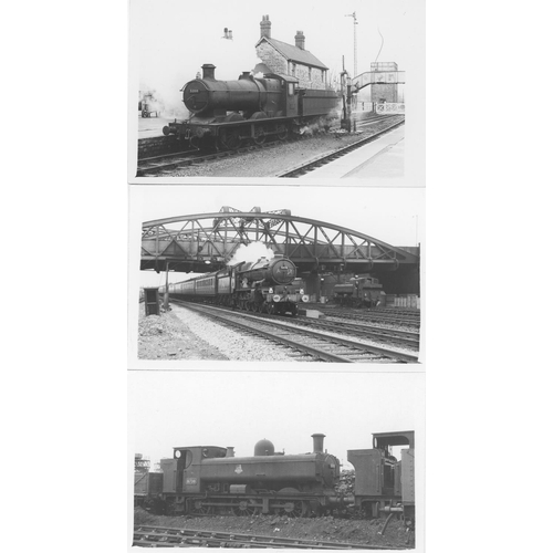 65 - Railway. G.W.R./B.R. Steam. A large assortment of approx. 500, black and white postcard size prints.... 