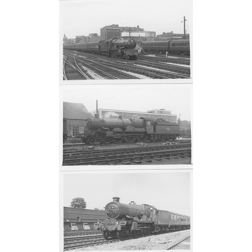 66 - Railway. G.W.R./B.R. Steam. A large assortment of approx. 500, black and white postcard size prints.... 