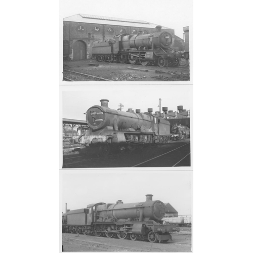 66 - Railway. G.W.R./B.R. Steam. A large assortment of approx. 500, black and white postcard size prints.... 