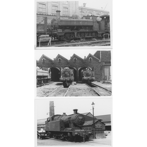 66 - Railway. G.W.R./B.R. Steam. A large assortment of approx. 500, black and white postcard size prints.... 