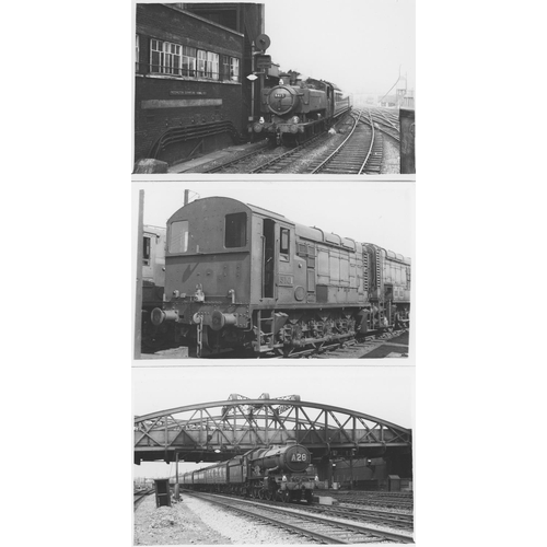 66 - Railway. G.W.R./B.R. Steam. A large assortment of approx. 500, black and white postcard size prints.... 