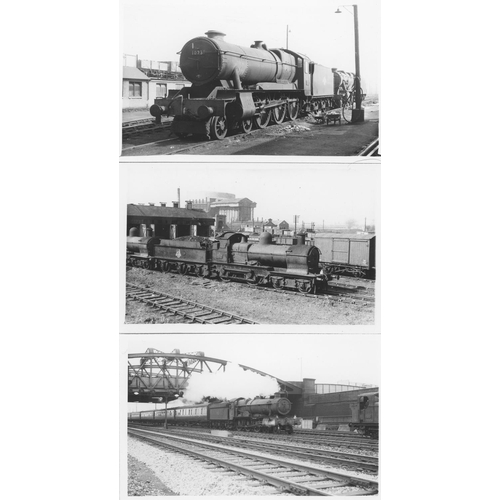 66 - Railway. G.W.R./B.R. Steam. A large assortment of approx. 500, black and white postcard size prints.... 