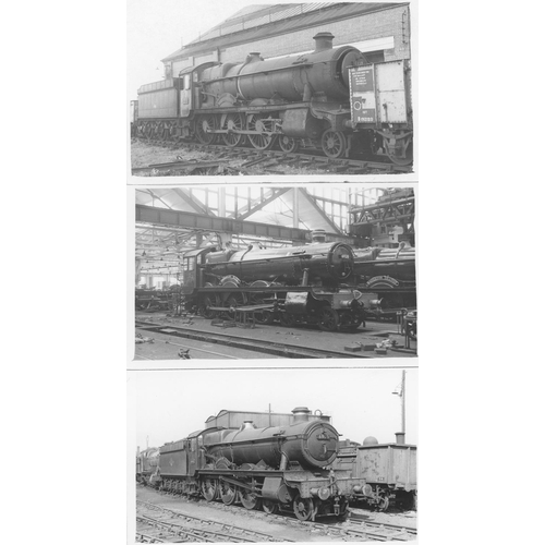 66 - Railway. G.W.R./B.R. Steam. A large assortment of approx. 500, black and white postcard size prints.... 