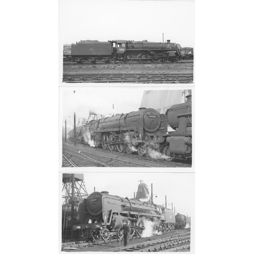 67 - Railway. B.R. Steam. A good assortment of approx. 170, black and white postcard size prints. The pri... 