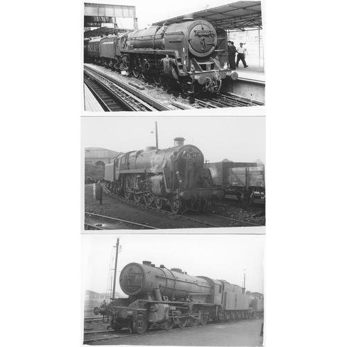 67 - Railway. B.R. Steam. A good assortment of approx. 170, black and white postcard size prints. The pri... 