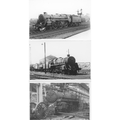 67 - Railway. B.R. Steam. A good assortment of approx. 170, black and white postcard size prints. The pri... 