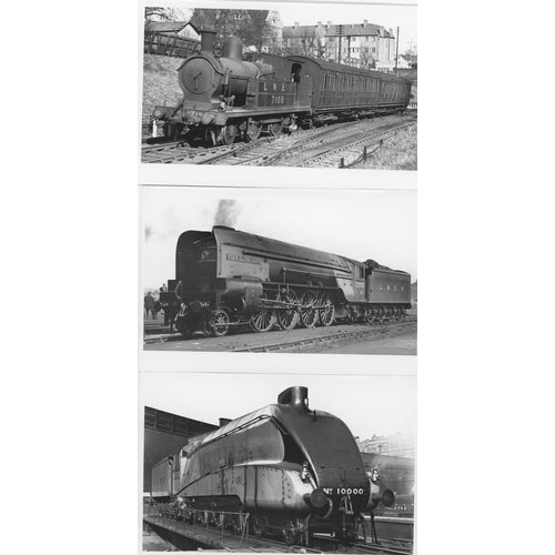 69 - Railway. L.N.E.R./B.R. Steam. A good assortment of approx. 350, black and white postcard size prints... 