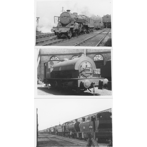 70 - Railway. L.M.S./B.R. Steam. A good assortment of approx. 300, black and white postcard size prints. ... 