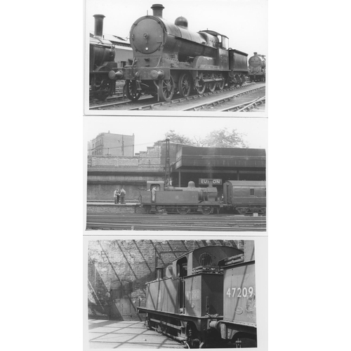 71 - Railway. L.M.S./B.R. Steam. A good assortment of approx. 300, black and white postcard size prints. ... 