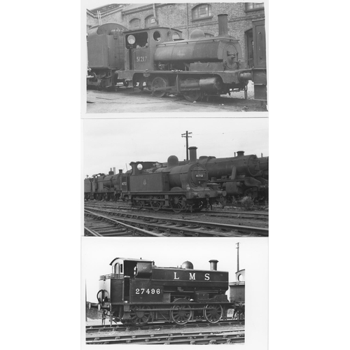 71 - Railway. L.M.S./B.R. Steam. A good assortment of approx. 300, black and white postcard size prints. ... 