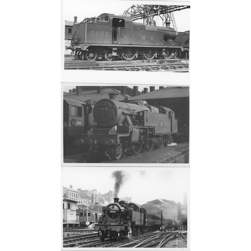 71 - Railway. L.M.S./B.R. Steam. A good assortment of approx. 300, black and white postcard size prints. ... 