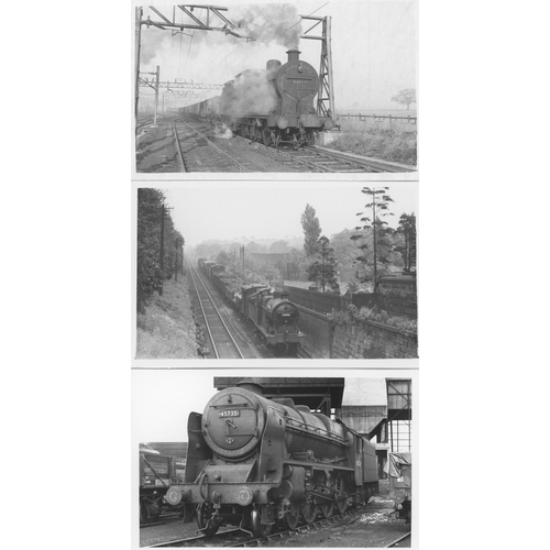 71 - Railway. L.M.S./B.R. Steam. A good assortment of approx. 300, black and white postcard size prints. ... 