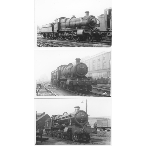 72 - Railway. B.R. Steam. A large assortment of approx. 1100+, black and white postcard size prints, hous... 