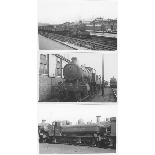 72 - Railway. B.R. Steam. A large assortment of approx. 1100+, black and white postcard size prints, hous... 