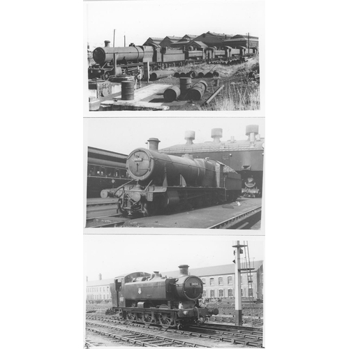 72 - Railway. B.R. Steam. A large assortment of approx. 1100+, black and white postcard size prints, hous... 