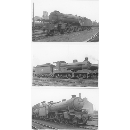 72 - Railway. B.R. Steam. A large assortment of approx. 1100+, black and white postcard size prints, hous... 