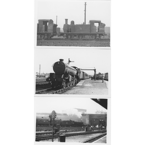 72 - Railway. B.R. Steam. A large assortment of approx. 1100+, black and white postcard size prints, hous... 