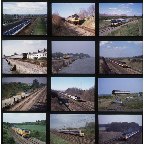 120 - Railway. Modern Traction. A collection of approx. 120 x medium format, card mounted colour slides. A... 