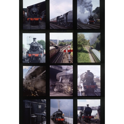 131 - Railway. Heritage Steam. A collection of approx. 250 medium format, colour slides in card mounts. Th... 