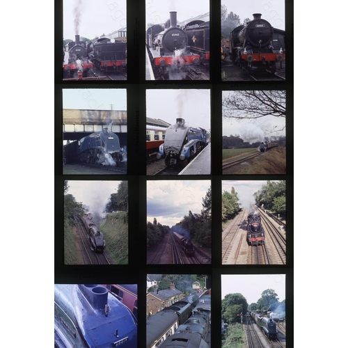 132 - Railway. Heritage Steam. A collection of approx. 245 medium format, colour slides in card mounts. Th... 