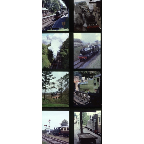 135 - Railway. Heritage Steam. A collection of approx. 273 medium format, colour slides in card mounts. Th... 