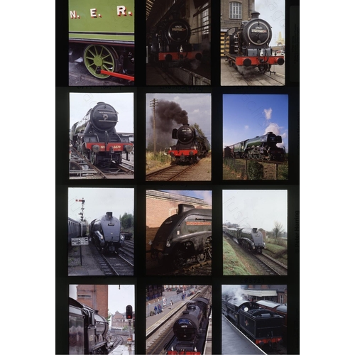 136 - Railway. Heritage Steam. A collection of approx. 280 medium format, colour slides in card mounts. Th... 