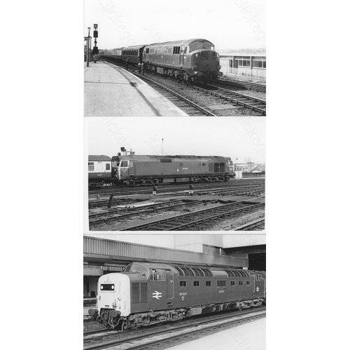 208 - Railway. Modern Traction. A good collection of approx. 200, postcard size, black and white prints. T... 