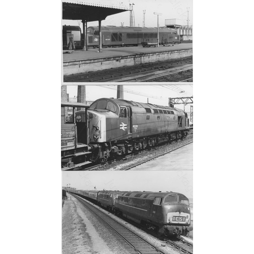 208 - Railway. Modern Traction. A good collection of approx. 200, postcard size, black and white prints. T... 