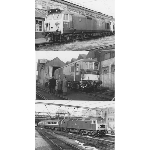 208 - Railway. Modern Traction. A good collection of approx. 200, postcard size, black and white prints. T... 