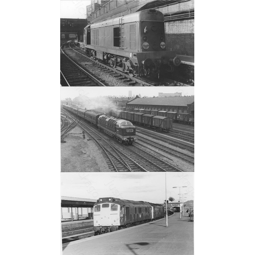 208 - Railway. Modern Traction. A good collection of approx. 200, postcard size, black and white prints. T... 