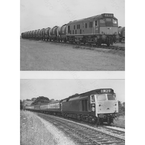 212 - Railway. Modern Traction. A small assortment of approx. 44, black and white print enlargements up to... 