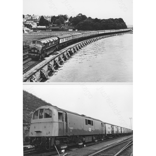 212 - Railway. Modern Traction. A small assortment of approx. 44, black and white print enlargements up to... 