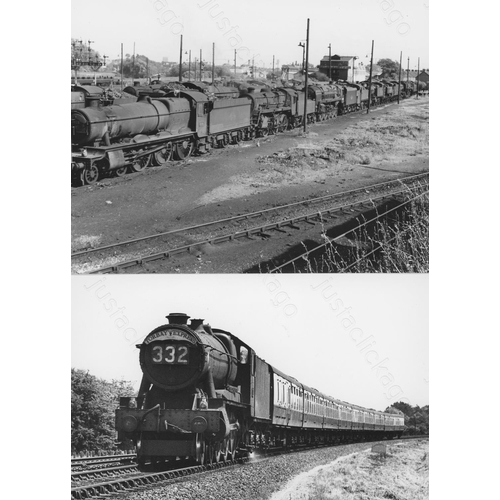 213 - Railway. B.R. Steam. A small assortment of approx. 46, black and white print enlargements, most bein... 