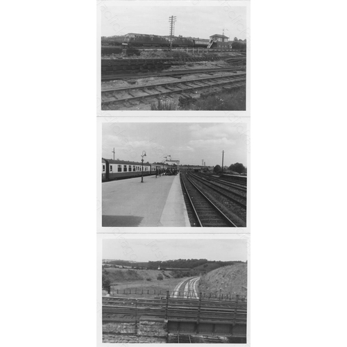 225 - Railway. Infrastructure. A box of approx. 600, black and white, mostly postcard size prints from sev... 