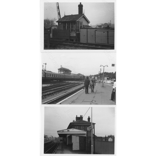 225 - Railway. Infrastructure. A box of approx. 600, black and white, mostly postcard size prints from sev... 