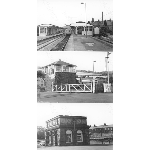 225 - Railway. Infrastructure. A box of approx. 600, black and white, mostly postcard size prints from sev... 