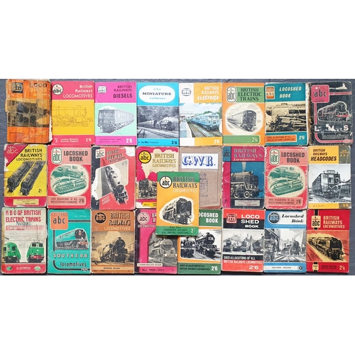 256 - Railway. Ian Allan ABC's. A collection of 25 Ian Allan ABC pocket books. All with underlinings and i... 