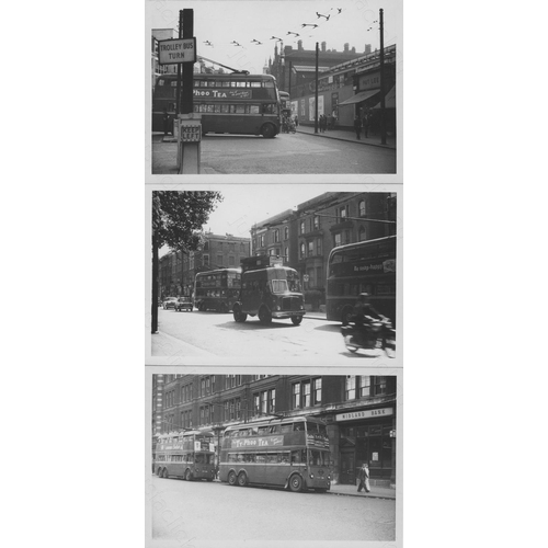 261 - UK Trolley Buses, Trams and Buses. A good assortment of approx. 185, black and white prints with a f... 