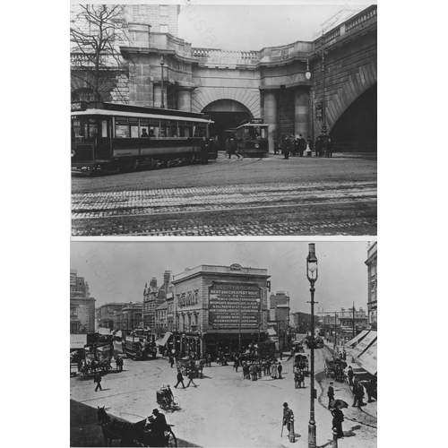 261 - UK Trolley Buses, Trams and Buses. A good assortment of approx. 185, black and white prints with a f... 