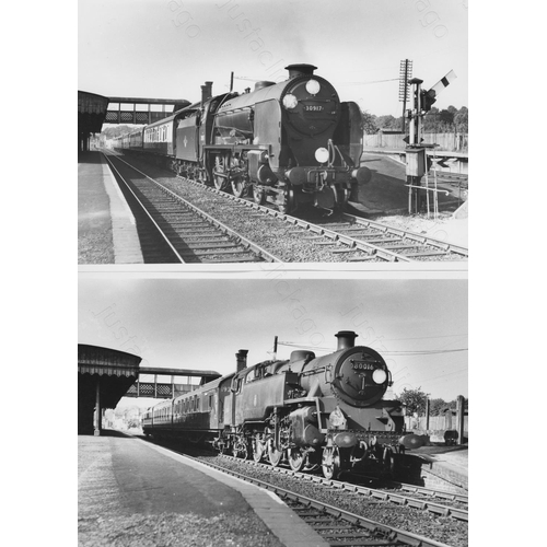 263 - Railway. B.R. Steam. A collection of good quality black and white prints, taken from Derek Cross neg... 