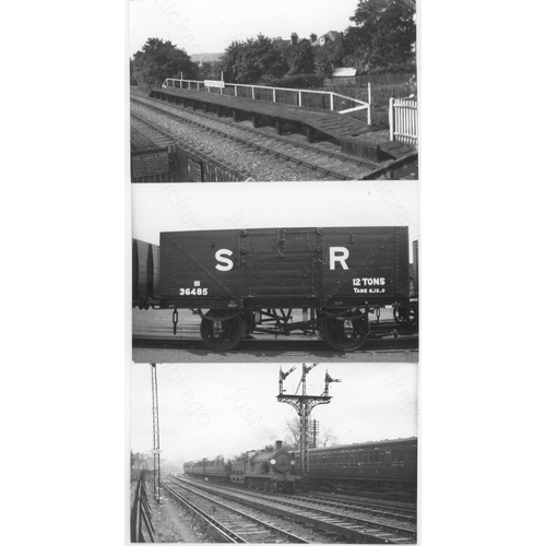 264 - Railway. B.R. Steam. A collection of approx. 200 postcard size, black and white prints, with minor d... 