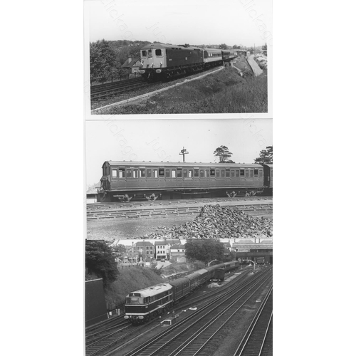 265 - Railway. Modern Traction. A large collection of approx. black and white prints, ranging in size from... 