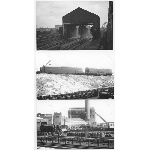 267 - Railway. Infrastructure. A good collection of approx. 250, black and white prints, with a few postca... 